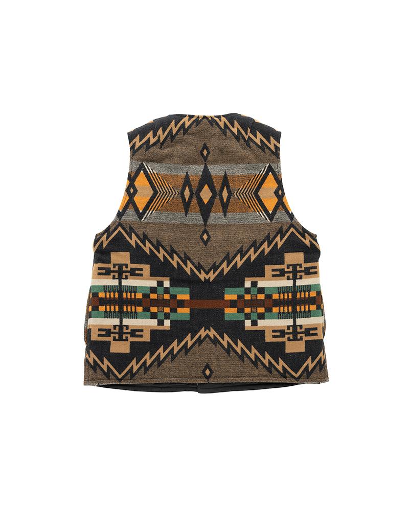 素晴らしい外見 ダウンジャケット KORA DOWN VEST NATIVE BLANKET